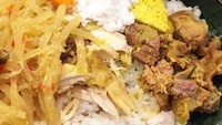 Warung Wong Solo di Gading Serpong juga punya nasi liwet Solo yang sedap. Selain ayam, bisa pilih jeroan ayam, opor tahu, telur kukus dan pindang telor.Foto: Istimewa