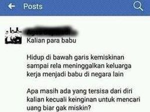 Viral TKI Dihina Babu di FB, BNP2TKI: Jangan Rendahkan Mereka