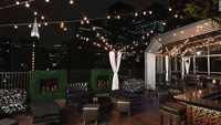 Upstairs at The Kimberly, penthouse lounge dengan area indoor dan outdoor ini terletak di lantai 30, di atas The Kimberly Hotel.