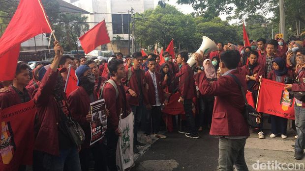  Demo mahasiswa di depan Kemlu, Rabu (6/9/2017)