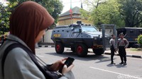 Penjagaan itu terkait rencana demo FPI di Kedubes Myanmar tentang konflik Rohingya, siang ini.