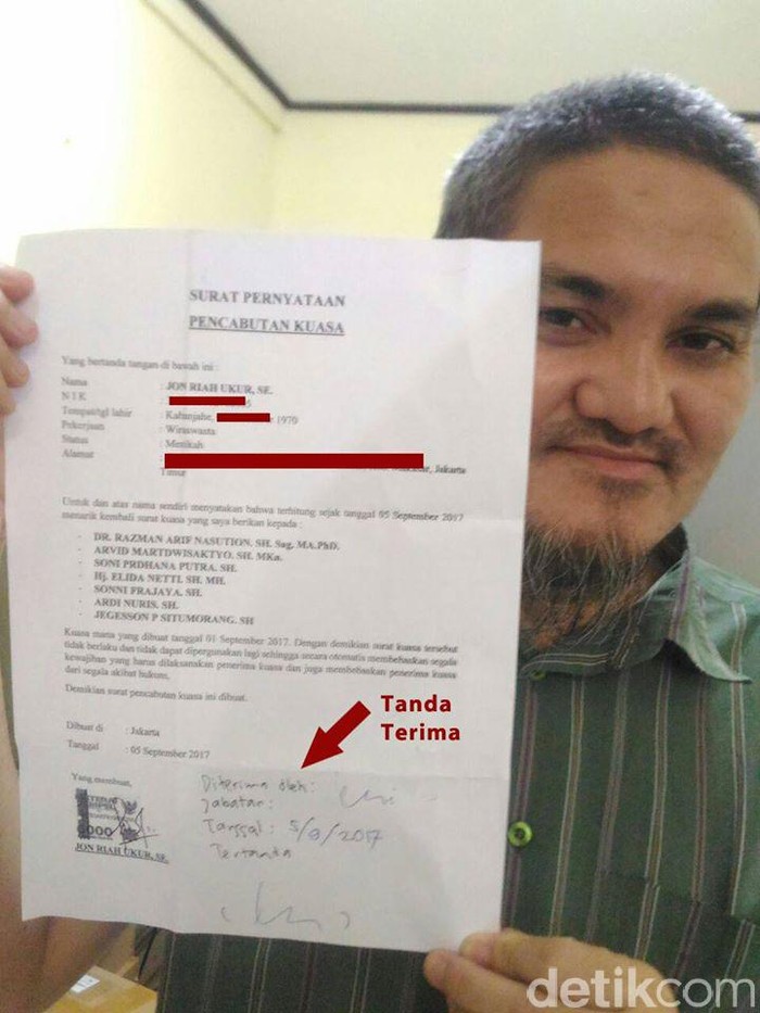 Razman Ngaku Belum Terima Pembatalan Kuasa, Jonru Sodorkan Bukti