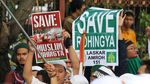 Aksi Bela Rohingya di Kedubes Myanmar Sempat Memanas