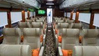 Gerbong kereta itu tampak mewah. (dok: KAI)