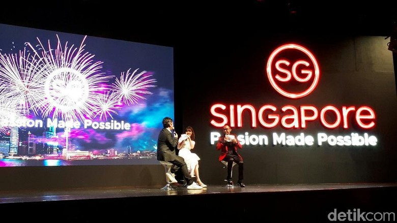 Foto: Gading dan Gisel berbincang soal wisata di Singapura (Kurnia/detikTravel) Foto: Gading dan Gisel berbincang soal wisata di Singapura (Kurnia/detikTravel)