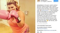 Ia juga membantah sedang mengkampanyekan obesitas. Faktanya, beberapa kali ia mengunggah aktivitasnya saat sedang olahraga. (Foto: Instagram @alexaphelece)