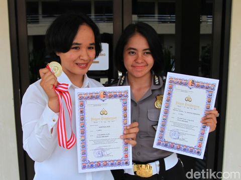 Polwan di Polres Bandung Ini Raih Dua Medali Emas Kapolri Cup