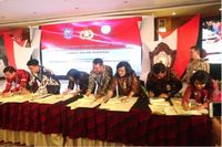 Direktur Hubungan Kelembagaan dan Transaksional Perbankan Adi Sulistyowati, Inspektur Pengawasan Umum Polri Komisaris Jenderal Dwi Priyatno, dan Kakorlantas Polri Inspektur Jenderal Polisi Royke Lumowa  (Foto: dok. BNI)