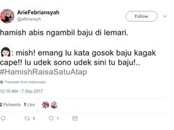 Cuitan Kocak Netizen #HamishRaisaSatuAtap