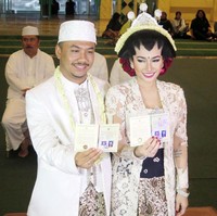 Kebaya pengantin Ratu Felisha. Foto: Dok. Instagram