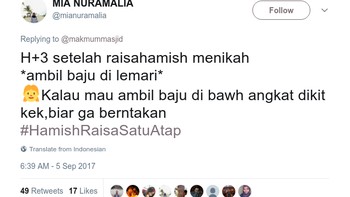 Yang rapi bang Hamish. (Foto: Screenshot Twitter)