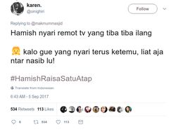 Cuitan Kocak Netizen #HamishRaisaSatuAtap