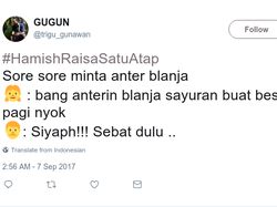 Cuitan Kocak Netizen #HamishRaisaSatuAtap