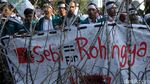 Aksi Tolak Kekerasan Rohingya di Kedubes Myanmar