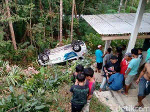 Mobil PLN Masuk Jurang di Purworejo, 1 Orang Luka