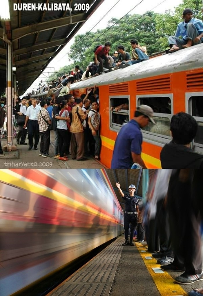 KRL dulu dan sekarang KRL dulu dan sekarang
