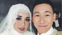 Dengan gaun pengantin muslim Laudya Cynthia Bella tampak cantik dengan stylist Alvasus. Foto: Instagram Alvasus