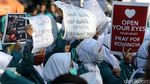 Aksi Tolak Kekerasan Rohingya di Kedubes Myanmar