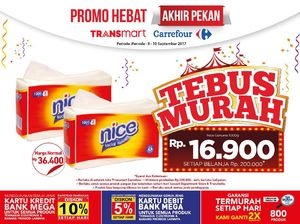 Tebus Murah Tissue Nice di Promo Akhir Pekan Transmart dan Carrefour