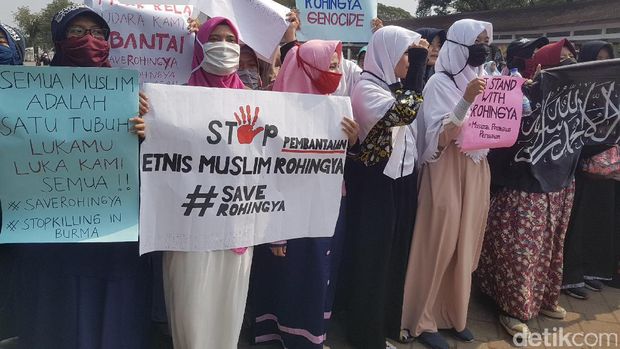  Aksi bela Rohingya di Serang, Banten, Jumat (8/9/2017)