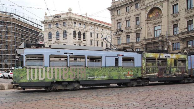 Tram ini akan mejeng keliling Kota Milan (dok KBRI Roma)