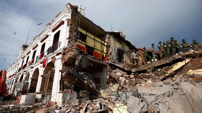Begini Hancurnya Mexico City karena Gempa 8 SR