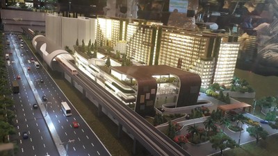 Penampakan Apartemen yang Nempel di Stasiun LRT