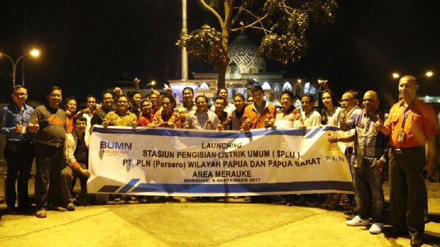 Hore! Sekarang di Papua Sudah Ada 'SPBU Listrik'