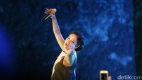 Andien mengaku bangga bisa kembali bermain di festival besar sekelas Soundrenaline 2017.  (Dicky/detikHOT)