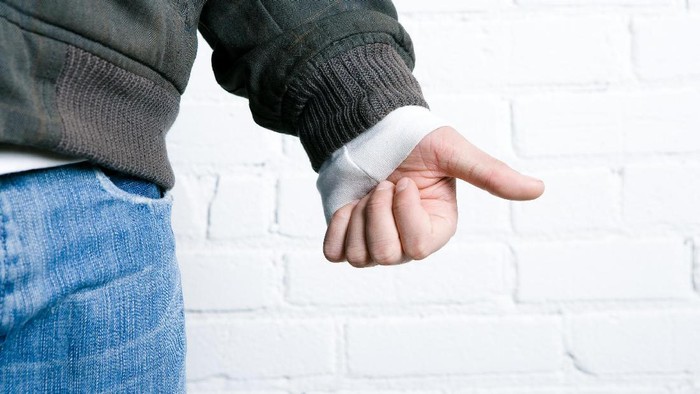 87589553 Close-up of hitchers thumb