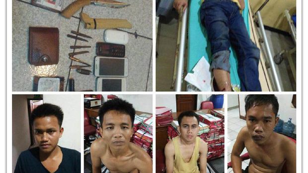 Komplotan Pelaku Curanmor Ditangkap, 2 Orang Ditembak
