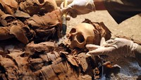 Mumi sang istri dengan nama Amenhotep ditemukan di samping sang Amenemhat/Foto: Reuters