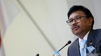 Sekjen Partai NasDem, Jhonny G.Plate saat menggelar konferensi pers di kantor DPP Partai NasDem, Jakarta, Senin (11/9/2017).