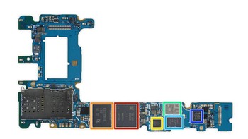 Beberapa komponen kunci seperti prosesor Snapdragon 835. Foto: ifixit