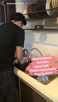 Engku Emran Cuci Piring, Ini yang Dirasakan Laudya Cynthia Bella  