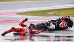 Foto: Momen Apes Lorenzo Saat Jatuh di Misano