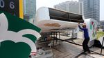 Dihantam Angin, Baliho Asian Games di HI Roboh
