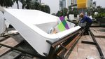 Dihantam Angin, Baliho Asian Games di HI Roboh