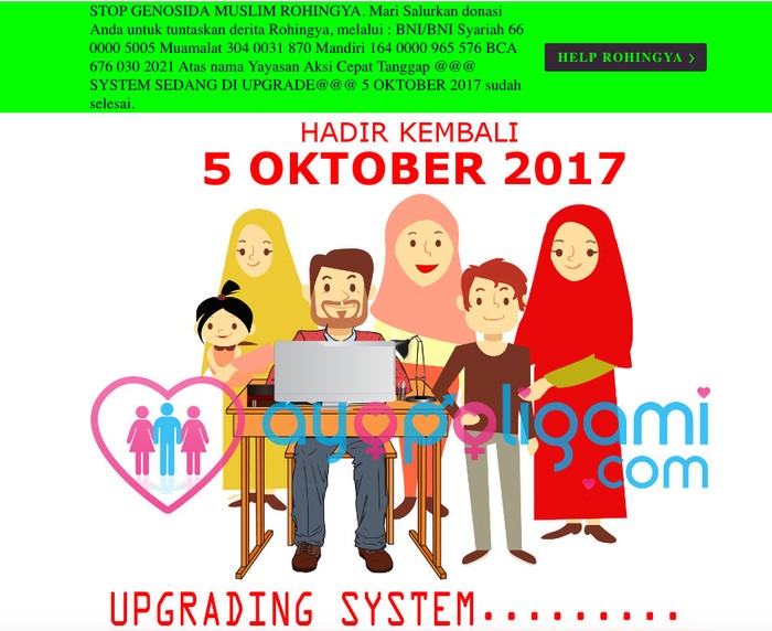 Website AyoPoligami. Foto: istimewa Website AyoPoligami. Foto: istimewa