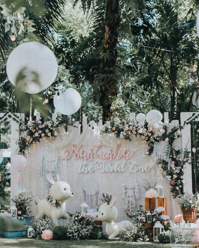 Pesta ulang tahun Nastusha digelar dengan tema garden party.  Foto: Dok. Instagram
