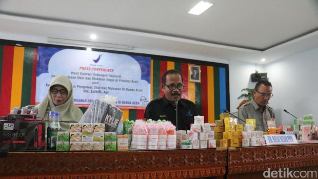 BPOM Aceh Sita Ribuan Kosmetik dan Obat Kuat Ilegal