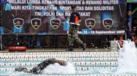 Lomba tersebut dalam rangka memperebutkan piala bergilir turnamen renang danwing I CUP Open.
