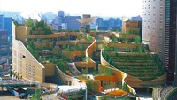 Taman Namba di Osaka terlihat penuh dengan pepohonan dan berbagai jenis tanaman hijau. Istimewa/Boredpanda.