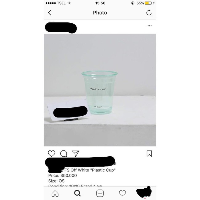 Ada-ada saja, sebuah plastik gelas dijual dengan harga Rp 350 ribu. Kira-kira apa istimewa? Foto: Instagram Drama Olshop