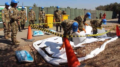 Prajurit Indobatt Laksanakan Environment Exercise Green Zone 2017