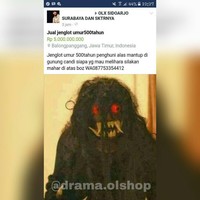 Jenglot ternyata dijual di akun Facebook. Mau pelihara? Foto: Instagram Drama Olshop