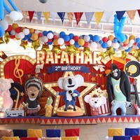 Digelar hampir bersamaan dengan peluncuran filmnya, pesta ulang tahun Rafathar dibuat dengan tema teater. Foto: Dok. Instagram