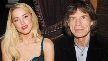 Amber Heard bersama Mick Jagger Rolling Stones.Foto: Instagram Amber Heard