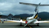 Begini suasana Bandara Letung di Pulau Jemaja, Kabupaten Kepulauan Anambas. Istimewa/Djoko Setijowarni.