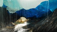 Lelehan air dari es yang mencair mengalir deras ke dalam mulut gletser. Fotografer sekaligus traveler bernama Eric Guth yang pernah ke sana pun menyebut kalau Gletser Mendenhall terlihat seperti raksasa haus yang seakan menelan air (Eric Guth/BBC)